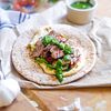 Mediterranean Beef Flank Steak Pita